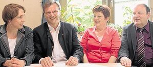 MdL Annette Karl, Berthold Kellner, Brigitte Scharf und Rainer Fischer