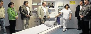 Regionalleiter Otto Tafelmeyer (rechts) informierte die SPD-Delegation mit Rainer Fischer an der Spitze