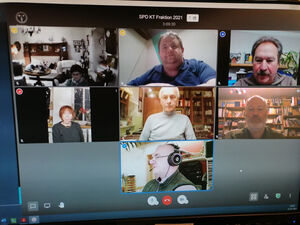 Screenshot der Teilnehmer der Video-Konferenz der SPD-Kreistagsfraktion